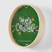 Wall Clock, 10" runder natürlicher Holzrahmen Uhr (Winkel)