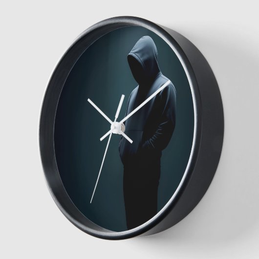 Wall Clock, 10" runder natürlicher Holzrahmen Uhr (Winkel)