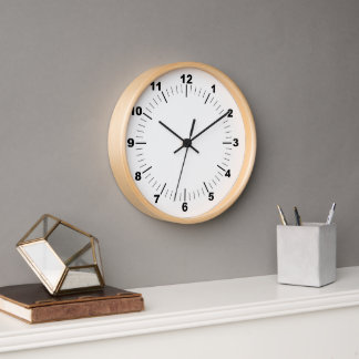 Wall Clock, 10" runder natürlicher Holzrahmen Uhr