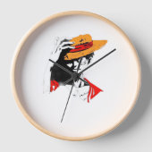 Wall Clock, 10" runder natürlicher Holzrahmen Uhr (Vorderseite)