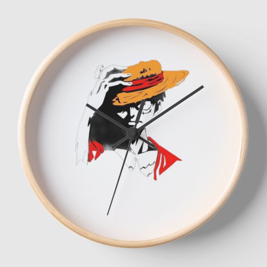 Wall Clock, 10" runder natürlicher Holzrahmen Uhr (Vorderseite)