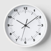 Wall-Clock, 10" runder weißer Holzrahmen Uhr (Vorderseite)