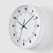 Wall-Clock, 10" runder weißer Holzrahmen Uhr (Winkel)