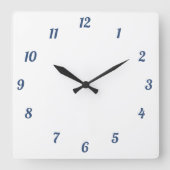 Wall Clock, 27,3 cm quadratisch Quadratische Wanduhr (Vorderseite)
