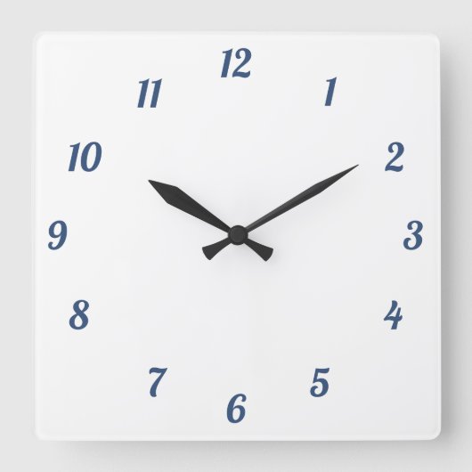 Wall Clock, 27,3 cm quadratisch Quadratische Wanduhr (Vorderseite)