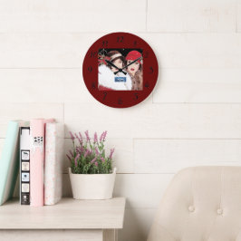 Wall Clock 4 Burg (Winter Red 2) RFPMDesign ©️ 202 Große Wanduhr
