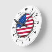Wall Clock, 8" Runde Acrylic USA Wanduhr (Winkel)