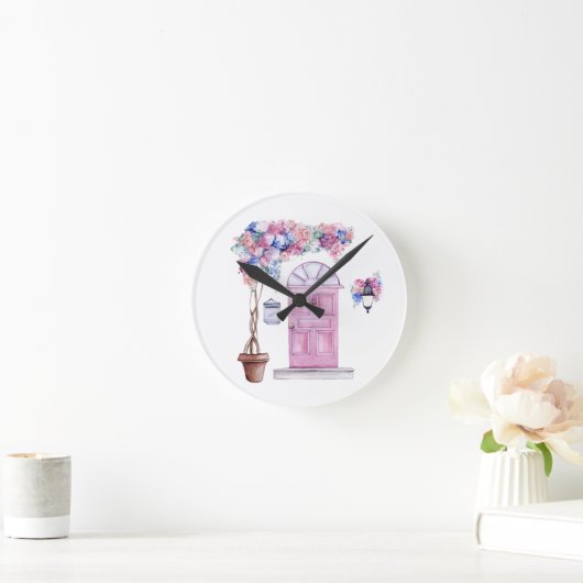 Wall Clock,8" Rundflansche Runde Wanduhr (Zuhause)