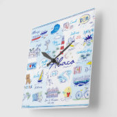 Wall Clock- ABC's of Hope Town Quadratische Wanduhr (Winkel)