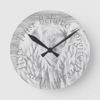 wall clock angel runde wanduhr