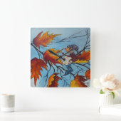 Wall Clock Ann Hayes Zeichnen von Pixie Painting Quadratische Wanduhr (Zuhause)