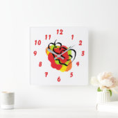Wall Clock : Apple Fresh Quadratische Wanduhr (Zuhause)
