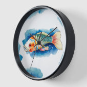 Wall Clock - Aquatercolor Serie: Koi Fish Uhr (Winkel)
