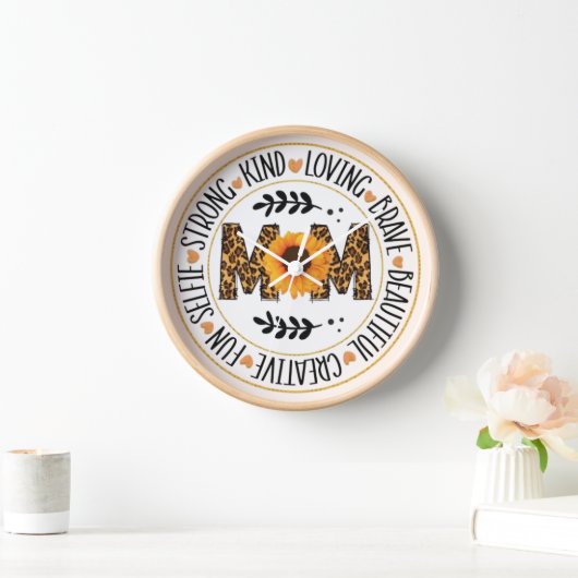 Wall clock as a gift for mum on her day uhr (Zuhause)