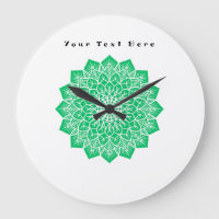 Wall Clock Benutzerdefiniert Text hier Text Grün B
