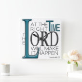 Wall Clock, Bible Verse, Isaiah 60:22 Quadratische Wanduhr (Zuhause)