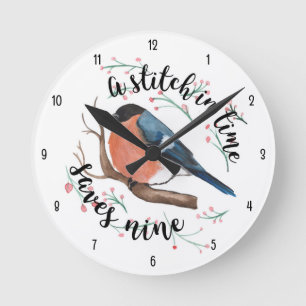 Wall Clock (Black Numbers) Runde Wanduhr