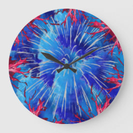 Wall Clock Blue expression Große Wanduhr