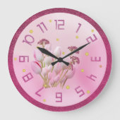 Wall Clock - Blume mit verzauberten Farben Große Wanduhr (Vorderseite)