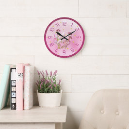 Wall Clock - Blume mit verzauberten Farben Große Wanduhr