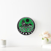 Wall Clock Chechen Wolf Runde Wanduhr (Zuhause)