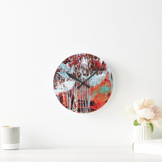 Wall Clock – Corrosion Pulse Runde Wanduhr (Zuhause)