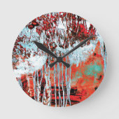 Wall Clock – Corrosion Pulse Runde Wanduhr (Vorderseite)