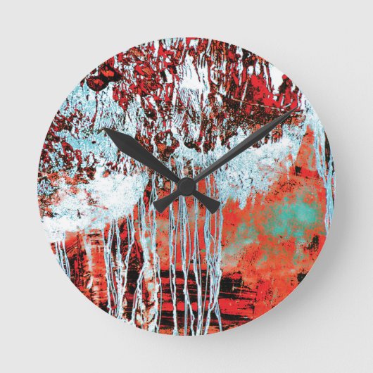Wall Clock – Corrosion Pulse Runde Wanduhr (Vorderseite)