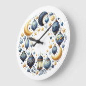 Wall Clock-Eid Mubarak Wreath Wall Clock Große Wanduhr (Winkel)