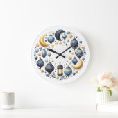 Wall Clock-Eid Mubarak Wreath Wall Clock Große Wanduhr (Zuhause)