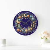 Wall Clock-Eid Mubarak Wreath Wall Clock Große Wanduhr (Zuhause)