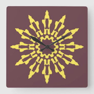 Wall Clock, Ein elegantes, vielfarbiges klassische Quadratische Wanduhr