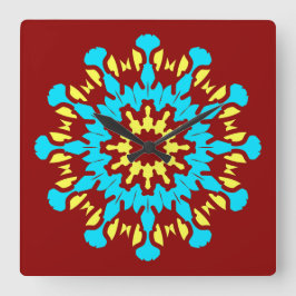 Wall Clock, Ein elegantes, vielfarbiges klassische Quadratische Wanduhr