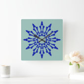 Wall Clock, Ein elegantes, vielfarbiges klassische Quadratische Wanduhr (Zuhause)