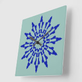 Wall Clock, Ein elegantes, vielfarbiges klassische Quadratische Wanduhr (Winkel)