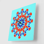 Wall Clock, Ein elegantes, vielfarbiges klassische Quadratische Wanduhr (Winkel)