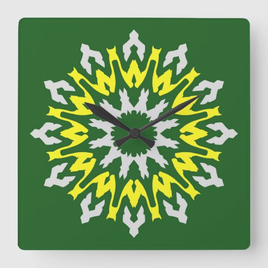 Wall Clock, Ein elegantes, vielfarbiges klassische Quadratische Wanduhr (Vorderseite)