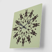 Wall Clock, Ein elegantes, vielfarbiges klassische Quadratische Wanduhr (Winkel)