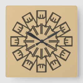 Wall Clock, Ein elegantes, vielfarbiges klassische Quadratische Wanduhr