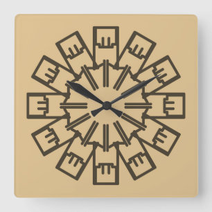 Wall Clock, Ein elegantes, vielfarbiges klassische Quadratische Wanduhr