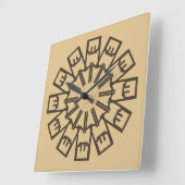 Wall Clock, Ein elegantes, vielfarbiges klassische Quadratische Wanduhr (Winkel)