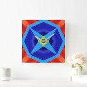 Wall Clock, Ein farbiges klassisches Design Quadratische Wanduhr (Zuhause)