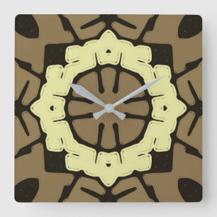 Wall Clock, Ein niedliches, vielfarbiges klassisch Quadratische Wanduhr