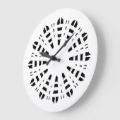 Wall Clock - Ein Schwarz-weißes klassisches Design Große Wanduhr (Winkel)