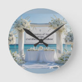 Wall Clock-Elegant Bridal Wall Clock Runde Wanduhr (Vorderseite)