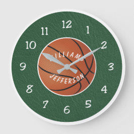 Wall Clock for Basketball Fan personalize Große Wanduhr