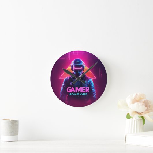 WALL CLOCK FOR GAMMER RUNDE WANDUHR (Zuhause)