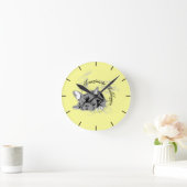 Wall Clock French Bulldog Runde Wanduhr (Zuhause)