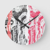 Wall Clock – Friction Lands Abstract Design Runde Wanduhr (Vorderseite)