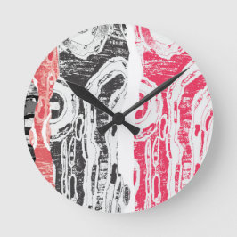 Wall Clock – Friction Lands Abstract Design Runde Wanduhr